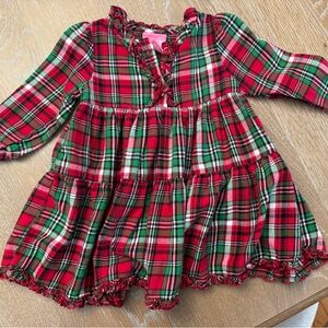 J. Khaki Kids Red and Green Plaid long sleeved Dress 100% cotton, size 2T